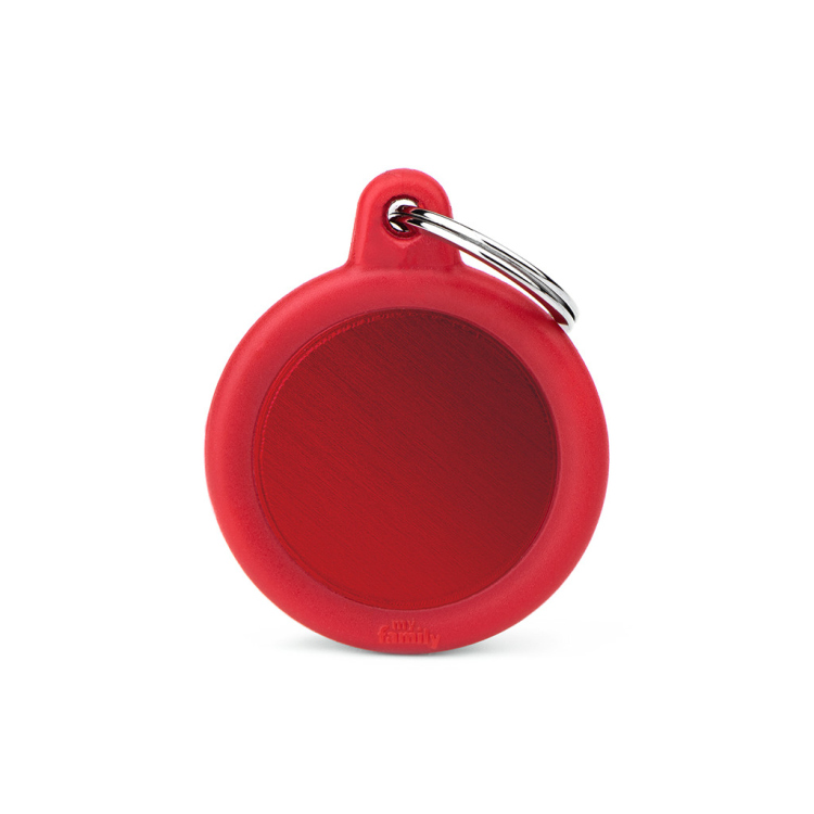 CIRCLE ALLUMINIUM RBONE RUBBER RED HUSHTAG