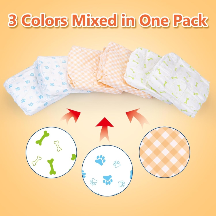 Pet Soft Pet Disposable Female Puppy Dog Diaper ( s to xl ) 12pcs