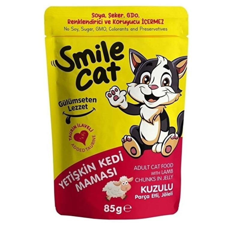 طعام رطب للقطط عدة نكهات - smile cat wet food