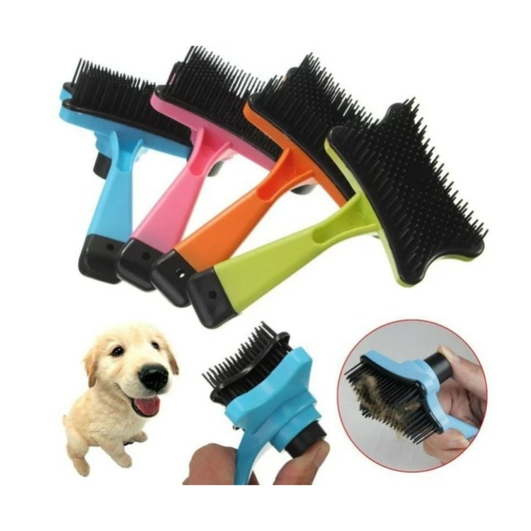 PET BRUSH PLASTIC WITH SELF CLEAN CLICK