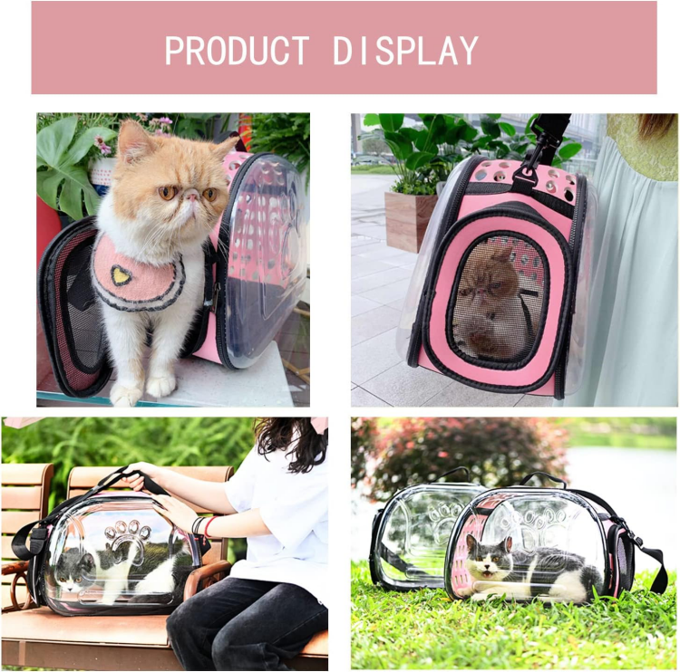 Space Capsule Transparent Portable Bags Foldable Handbag for Pets Dogs Kitten Puppies,Designed for Travel, Hiking, Walking & Outdoor Use