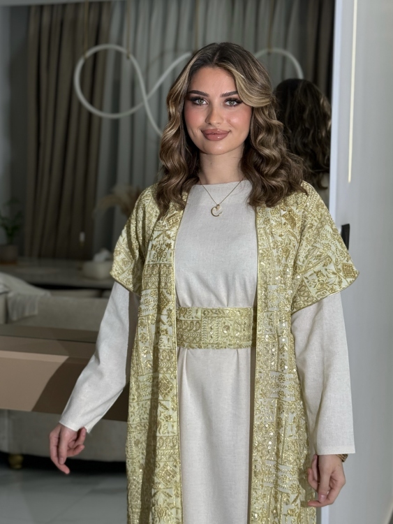 Full Detailed Abaya & Dress Set جلابية شموخ