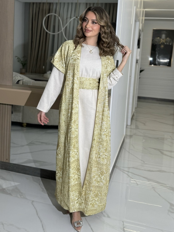 Full Detailed Abaya & Dress Set جلابية شموخ