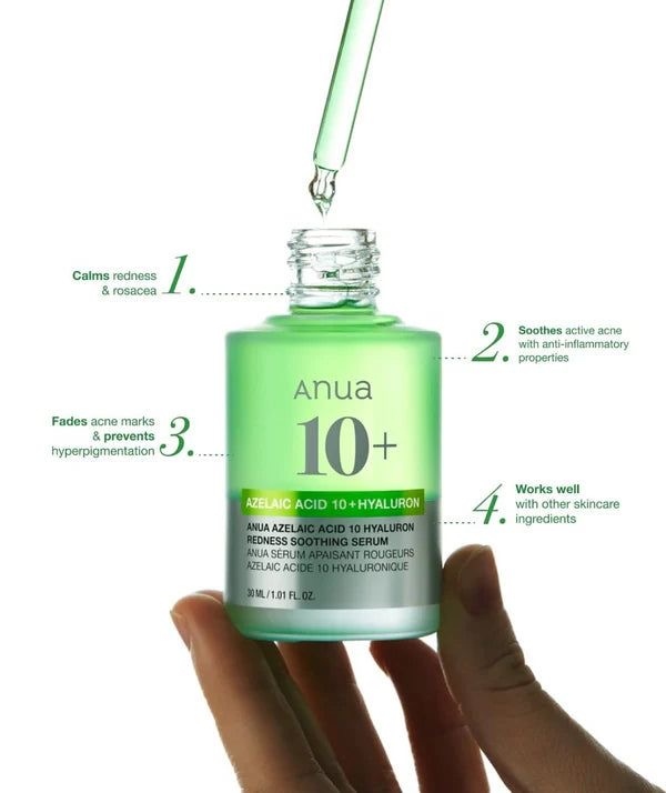 Anua - Azelaic Acid 10 Hyaluron Redness Soothing Serum 30 ml 