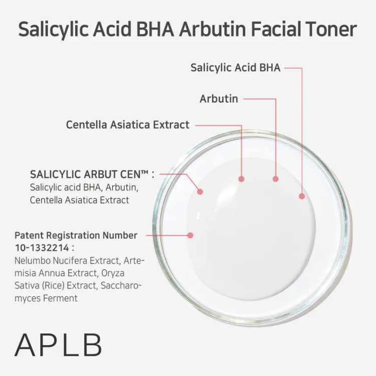APLB, Salicylic Acid BHA Arbutin Facial Toner