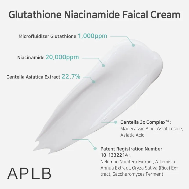 APLB, Glutathione Niacinamide Facial Cream
