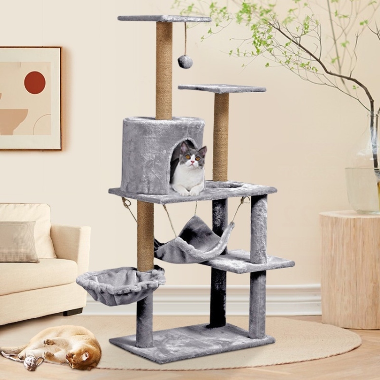 Cat tree toy with home and basket (140*37*53)