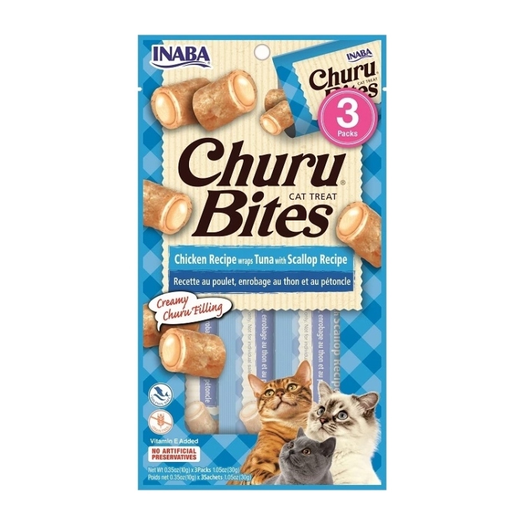 inaba churu bites chicken recipe wraps - tuna with scallop recipe