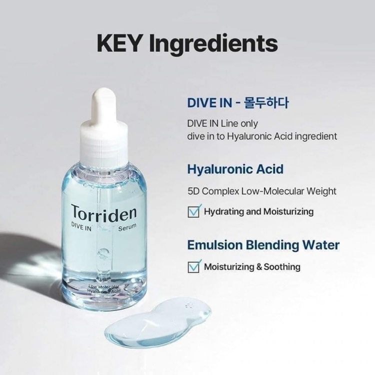 Torriden - DIVE-IN Hyaluronic Acid Sedum سيروم  حمض الهيالورونيك منخفض الجزيئات