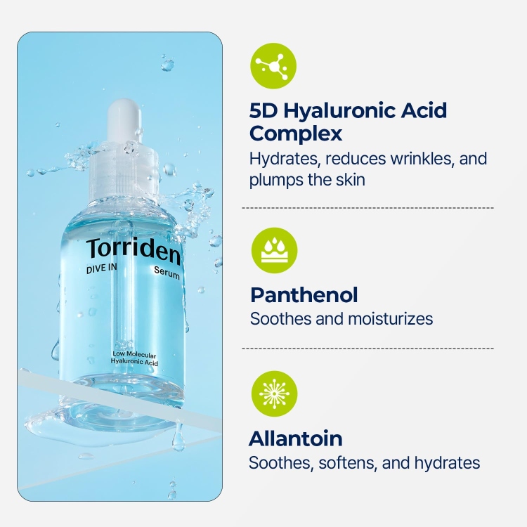 Torriden - DIVE-IN Hyaluronic Acid Sedum سيروم  حمض الهيالورونيك منخفض الجزيئات
