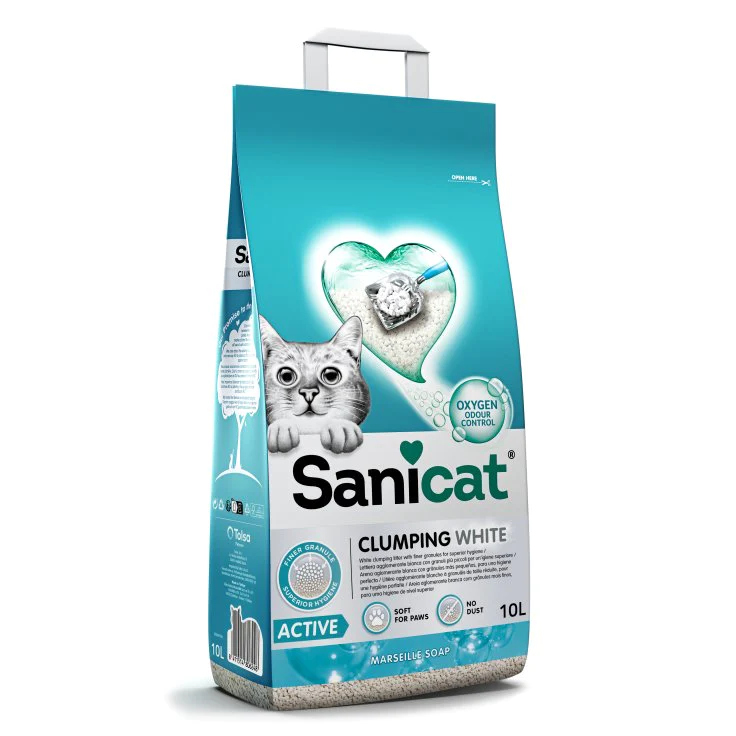 sanicat clumping active white marseille soap