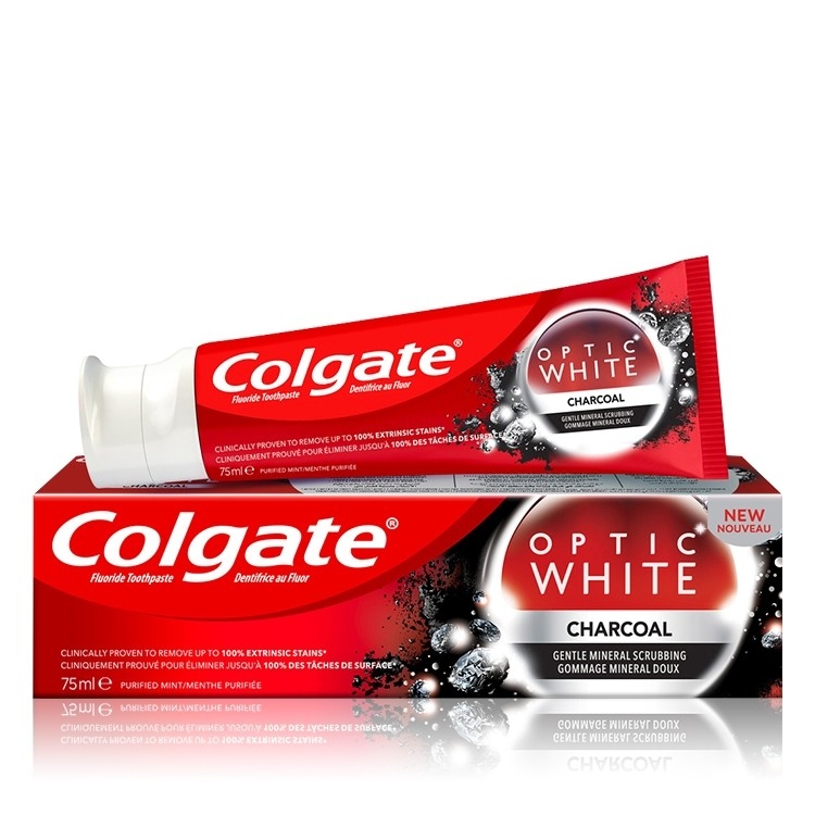 colgate optic white charcoal 75 ml 