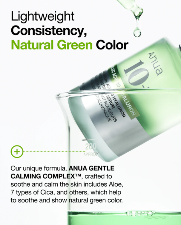 Anua, Azelaic Acid 10 Hyaluron Redness Soothing Serum
