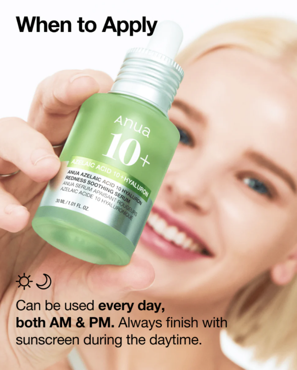 Anua, Azelaic Acid 10 Hyaluron Redness Soothing Serum