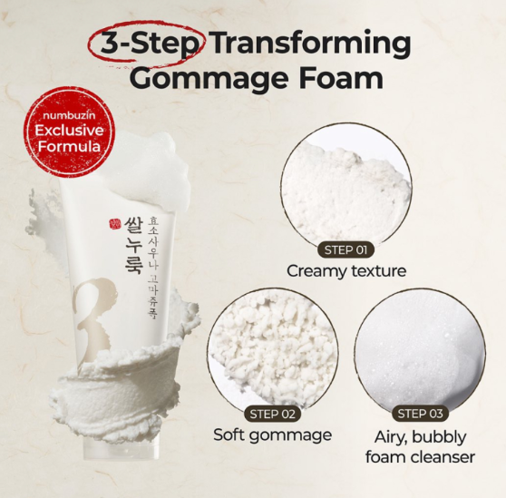 numbuzin, No.3 Rice Enzyme Skin Softening Cleansing Foam