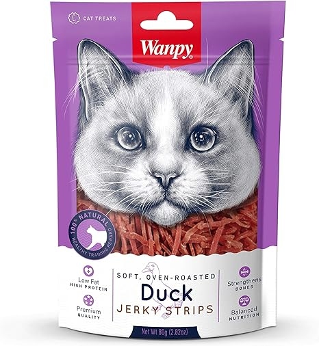 Wanpy duck jerky strips 80g