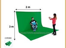 خلفية تصوير خضراء كروما 2x3 متر مع ستاند