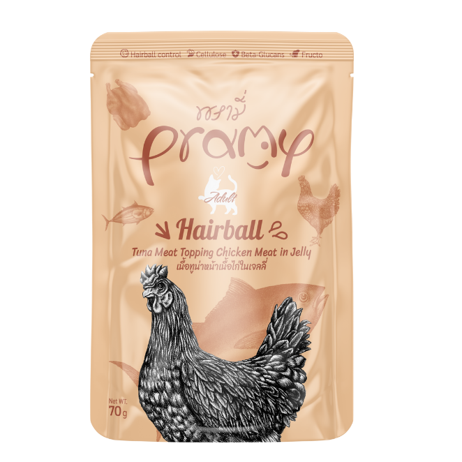 PRAMY tuna meat topping chicken meat in jelly