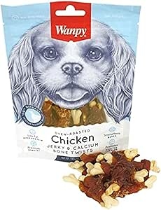 Wanpy chicken jerky and calcium bone wrap 100g