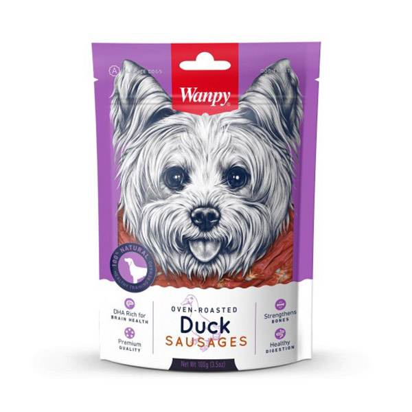 Wanpy duck sausages 100g