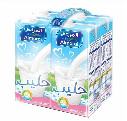 حليب المراعي خالي الدسم لتر *4