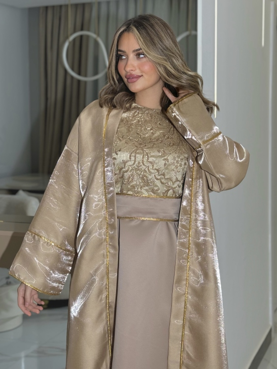 جلابية الأميرة بشت وفستان Two Piece Jalabiya With Belt 