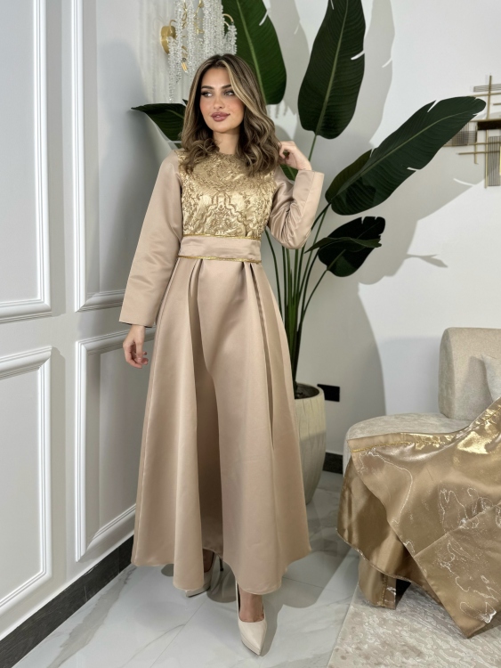 جلابية الأميرة بشت وفستان Two Piece Jalabiya With Belt 