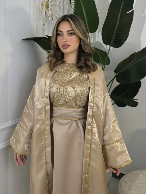 جلابية الأميرة بشت وفستان Two Piece Jalabiya With Belt 