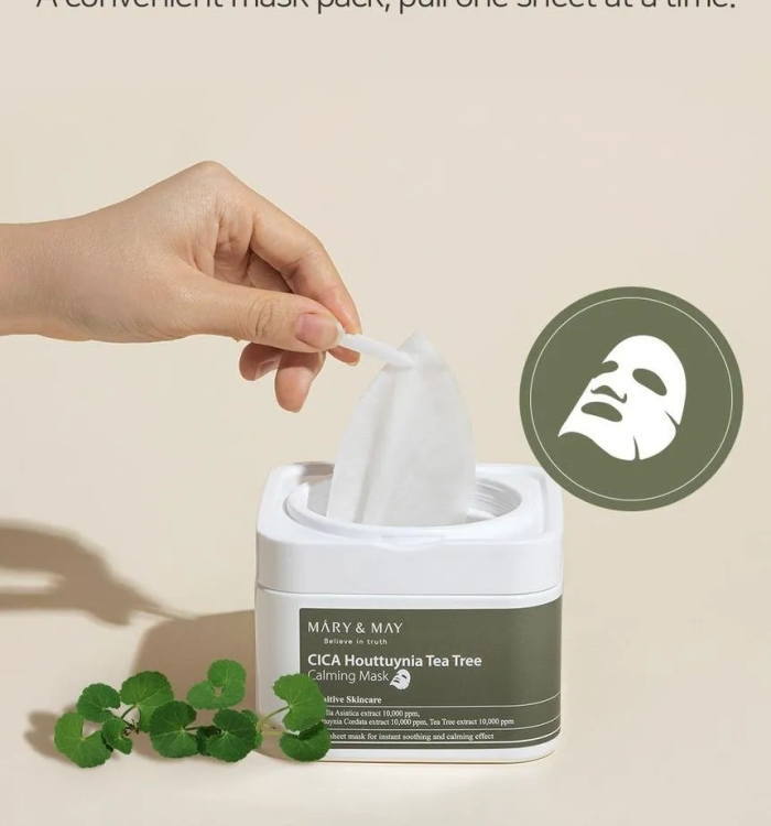 Mary&May, CICA Houttuynia Tea Tree Calming Mask