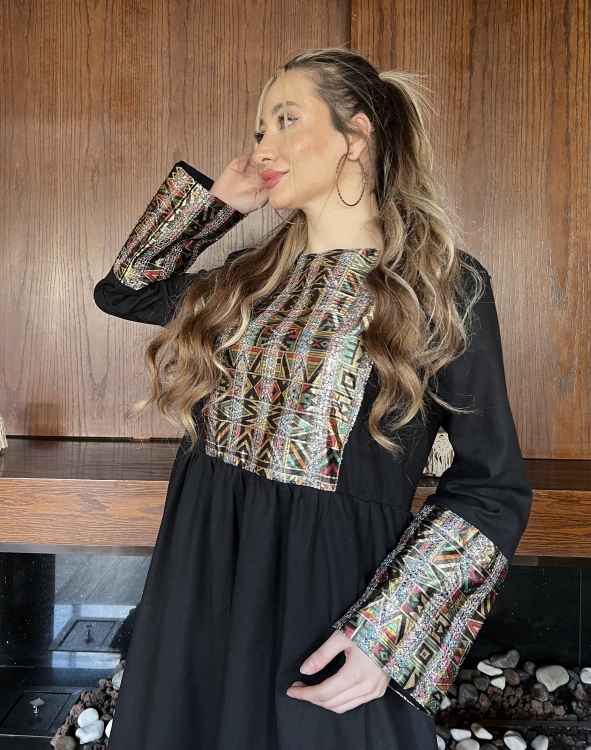 Geo Print Smock Dress