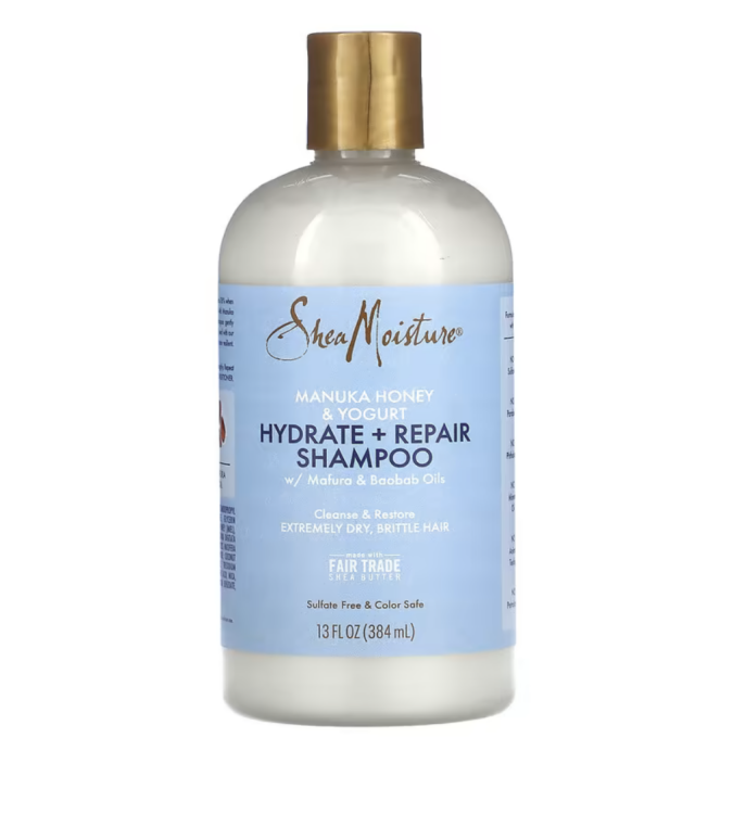 SheaMoisture Manuka Honey & Yogurt, Hydrate + Repair Shampoo with Mafura & Baobab Oils