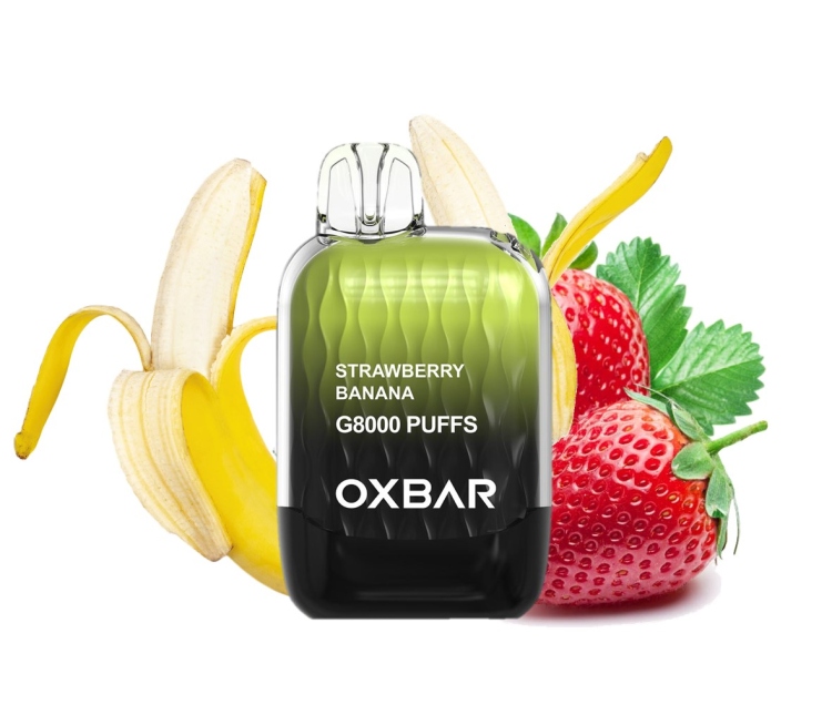 OXBAR - Strawberry Banana  -  8000 Puff - Rechargeable Disposable Vape 