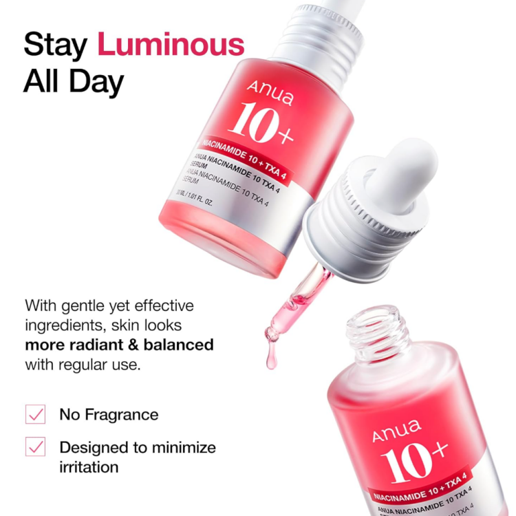Anua, Niacinamide 10% + TXA 4% Dark Spot Correcting Serum