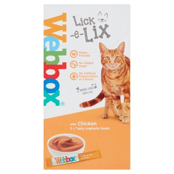 Webbox Cats Delight Lick-e-lix Cat Treats Chicken 5x15g