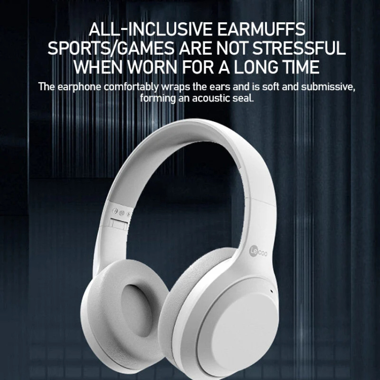 LECOO BY LENOVO ES207 WIRELESS HEADSET WITH MICROPHONE, BLACK