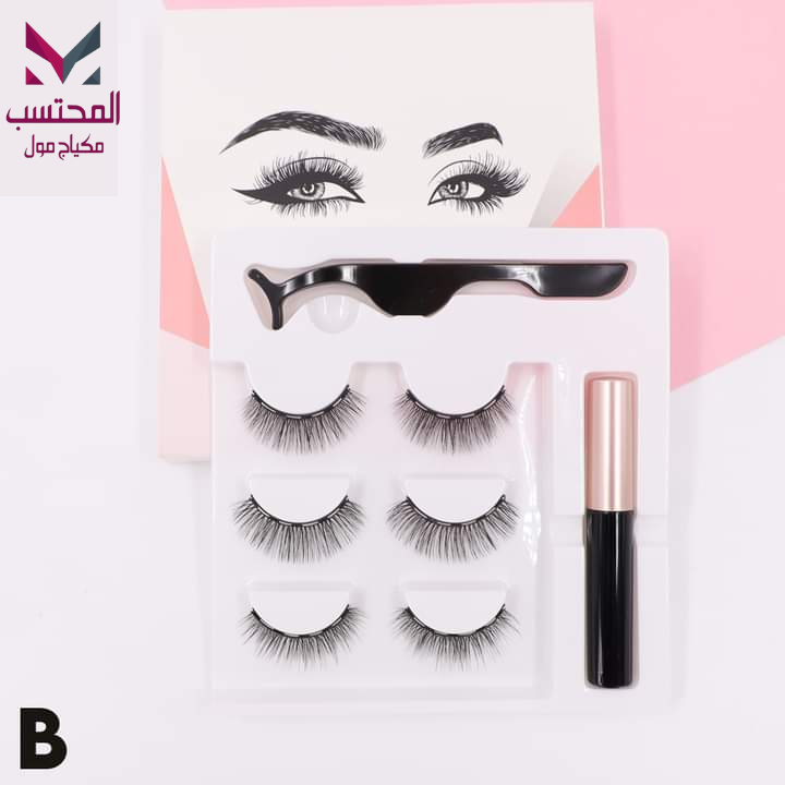 Magnetic eyeliner eyelash suit رموش تركيب