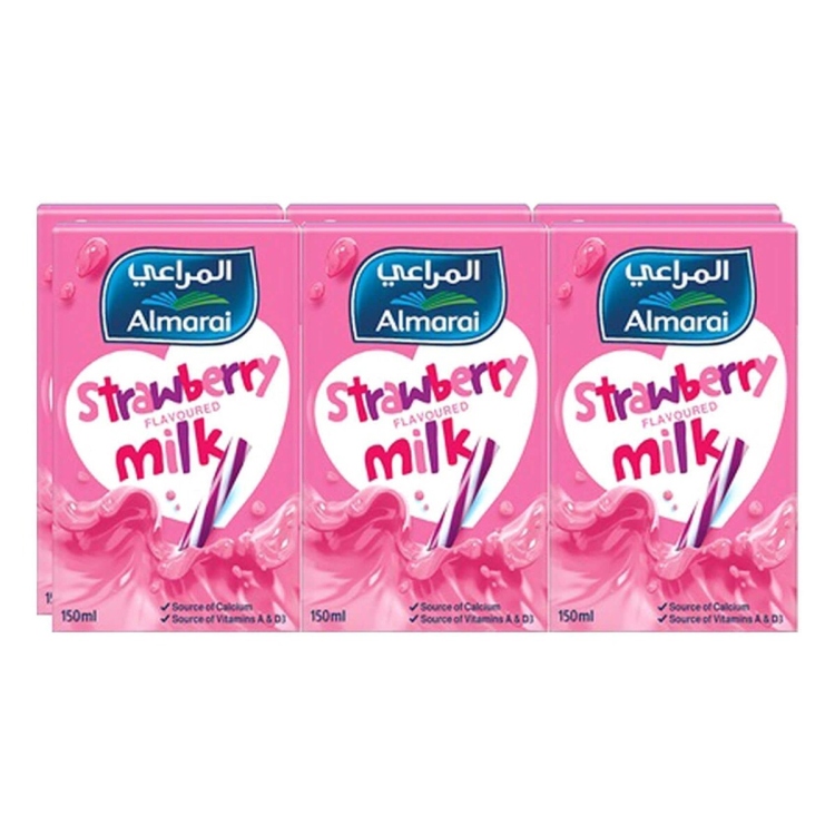 المراعي مطعمات فراولة 150مل *6 حبة