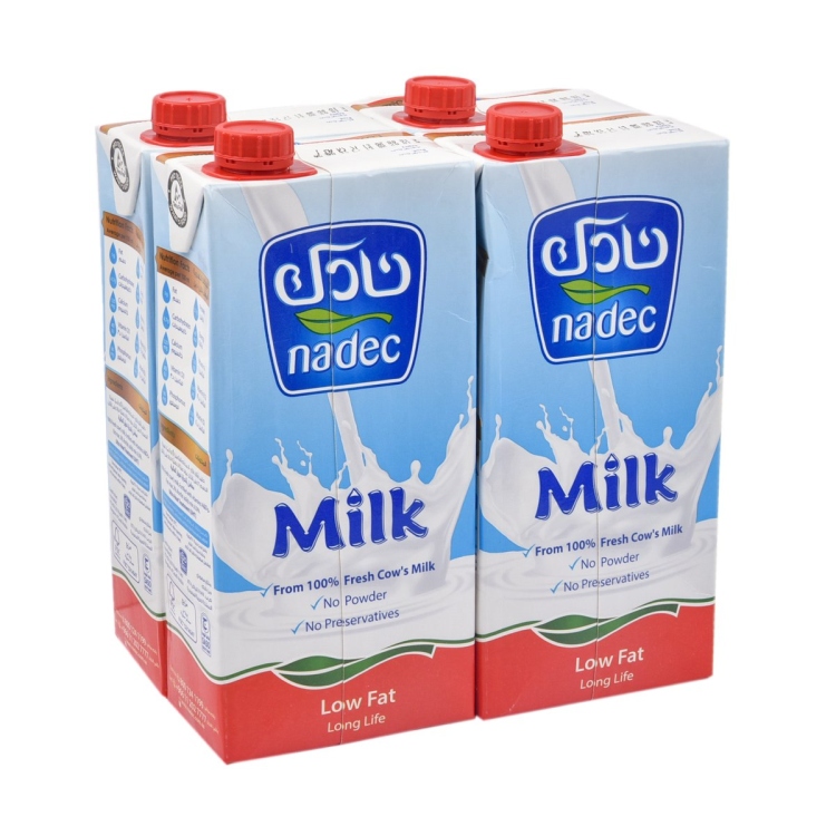 نادك حليب قليل الدسم 1 لتر 4 عبوات