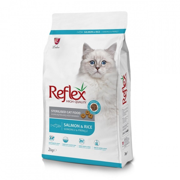 Reflex sterilised cat food salmon & rice