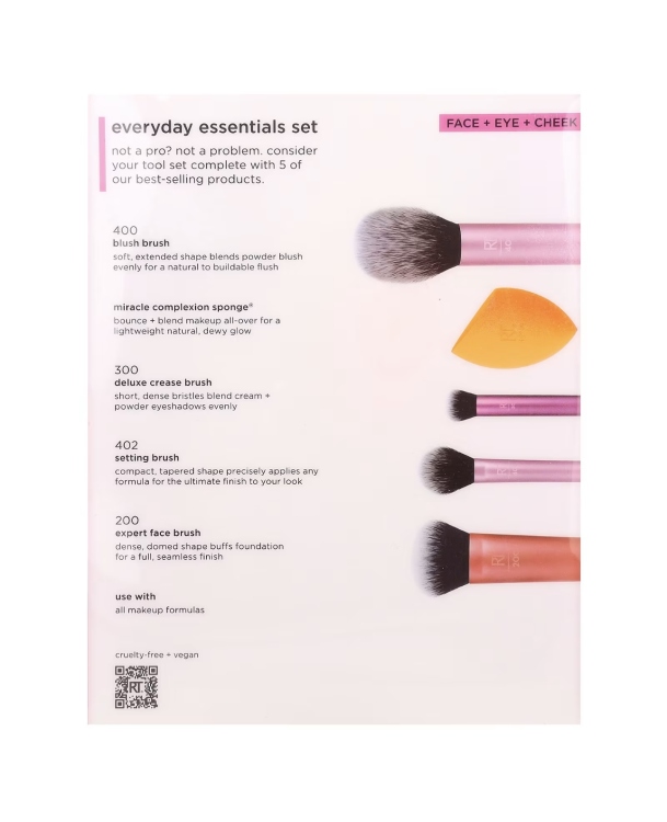 Everyday Essentials Set, Face + Eye + Cheek , 5 Pieces