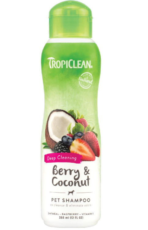 Tropiclean berry & coconut pet shampoo