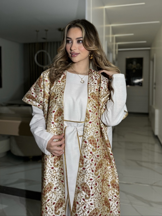 Full Detailed Abaya & Dress Set(ملون)