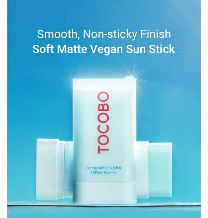 Tocobo Cotton Soft Sun Stick SPF50+PA+++ واقي شمس ستيك لجميع انواع البشرة