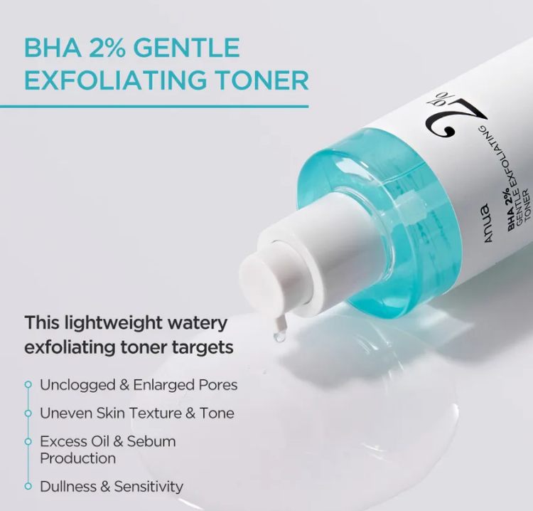 Anua, BHA 2% Gentle Exfoliating Toner