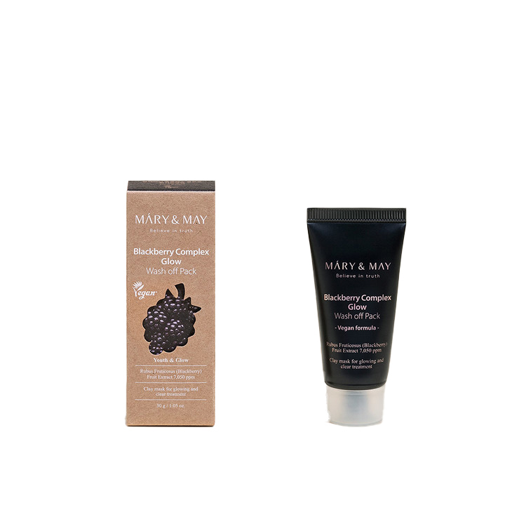 Mary&May, Vegan Blackberry Complex Glow Wash Off Pack Mini