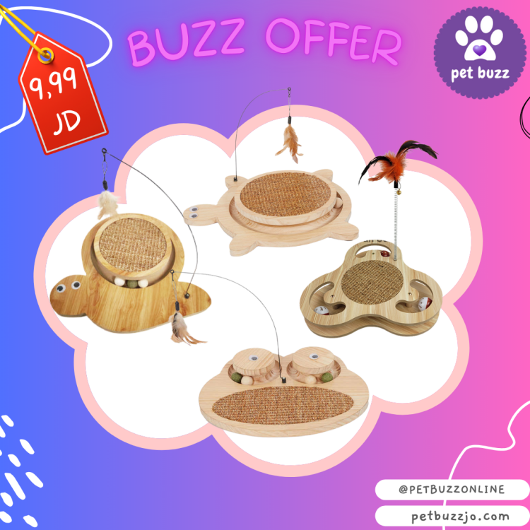 Cat Scratcher - 4th Gen Interactive Toy for Indoor Cats with 3-in-1 Features: Spring Ball, Cat Scratching Pad, Sisal Ball