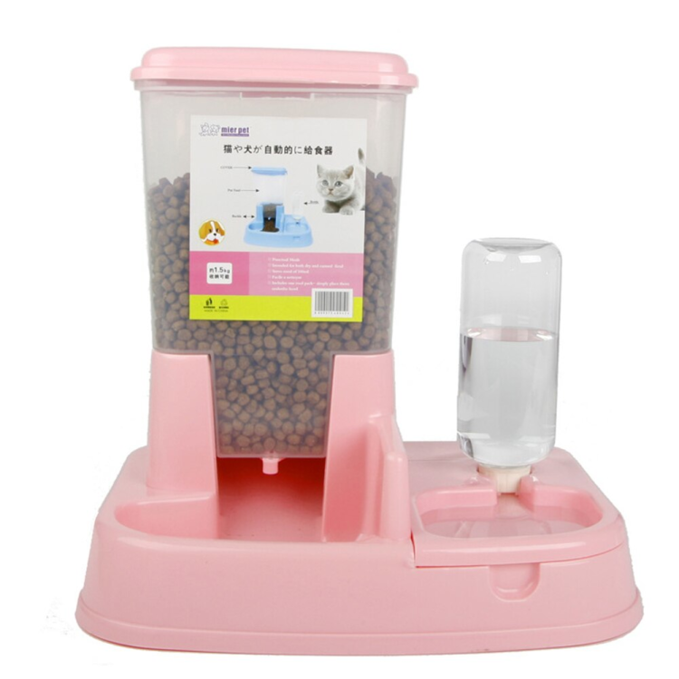 Big pet feeder with bottle