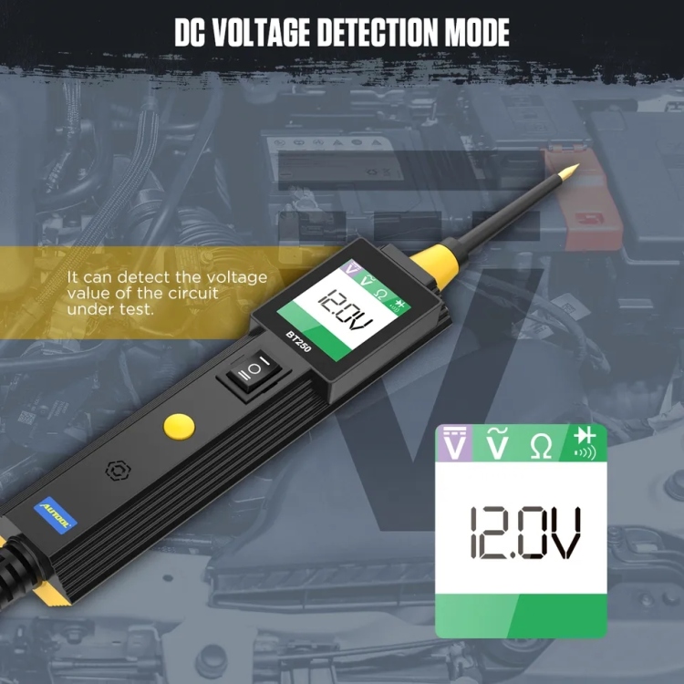 جهاز فحص الدائرة الكهربائية وضفائر السيارات AUTOOL BT250
