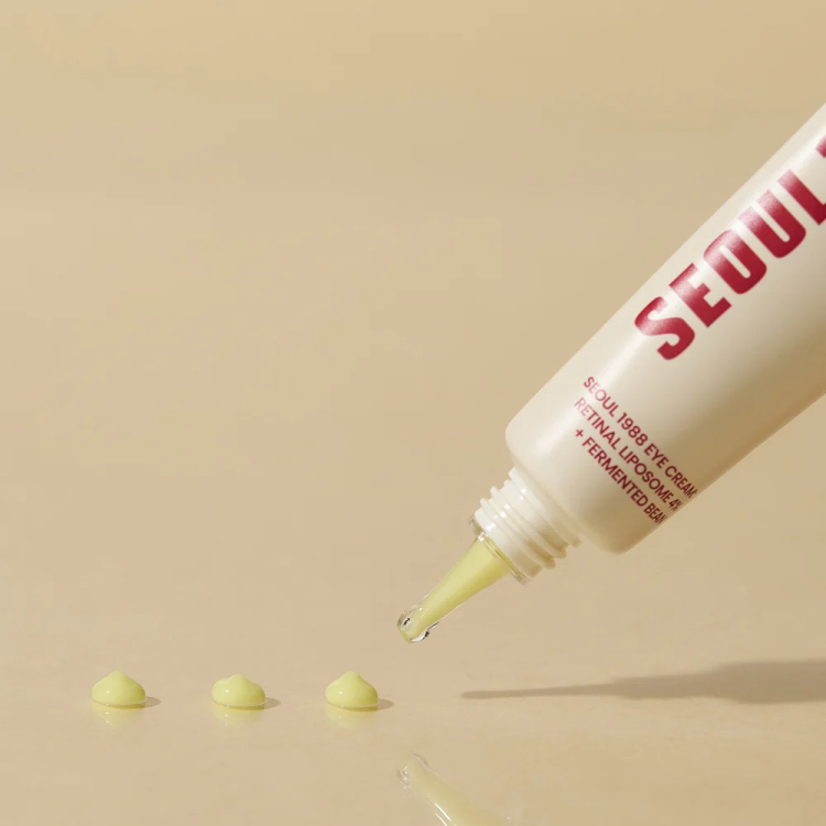 K-SECRET SEOUL 1988 EYE CREAM : RETINAL LIPOSOME 4% + FERMENTED Bean كريم العيون سيول بالريتنال