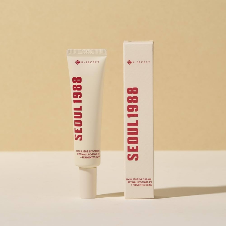 K-SECRET SEOUL 1988 EYE CREAM : RETINAL LIPOSOME 4% + FERMENTED Bean كريم العيون سيول بالريتنال